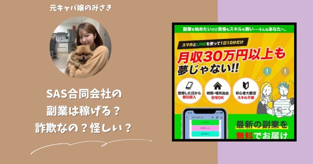 SAS合同会社｜佐藤一郎が運営する副業サイトは稼げない？怪しい？副業詐欺？調べてみたら・・・